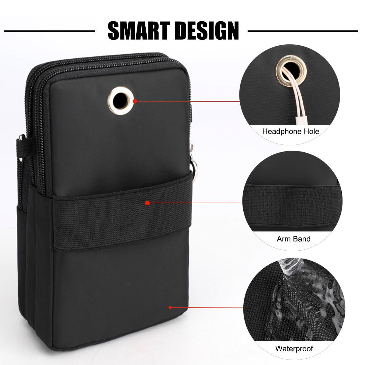 DuoLmi Small Crossbody Bag for Women, Cell Phone Wallet Purse With Roomy Pockets, Lightweight Smartphone Sports Armband, Mini Shoulder Handbag