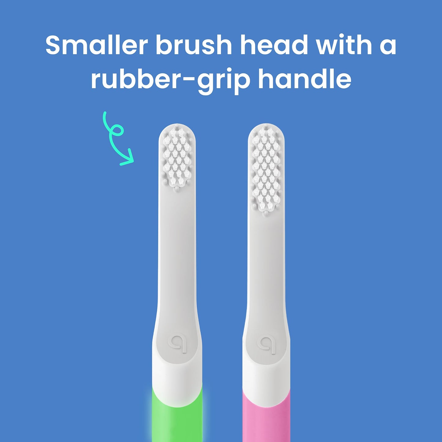 Quip Sonic Toothbrush for Kids with Timer - Includes Extra Brush Head and Travel Cover Mount - Electric, Soft Bristle Refill Head, Rubber Handle, 3 Month Battery Life - Travel Toothbrush - Blue