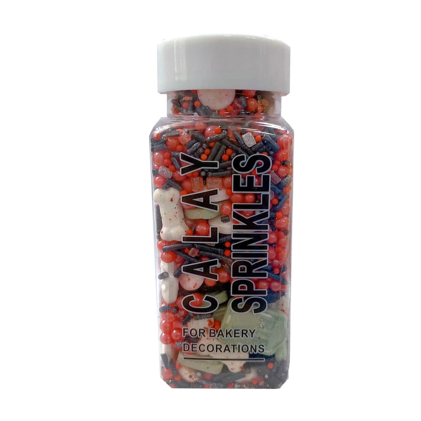 Sentovac Halloween Sprinkle Tombstone Skull Bloody Eyes Bones Red Peals Sprinkles Mix Edible for Cake Decorating Sugar Candy Cookie Cupcake Topper Baking Decorations Halloween Christmas Supplies