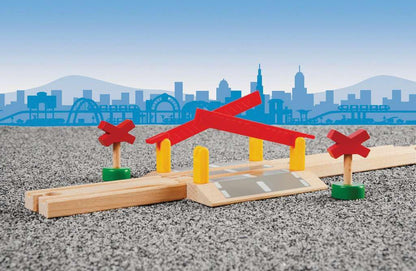 BRIO World Railway Crossing for Kids Age 3 Years Up - Wooden Train Accessories and Add Ons