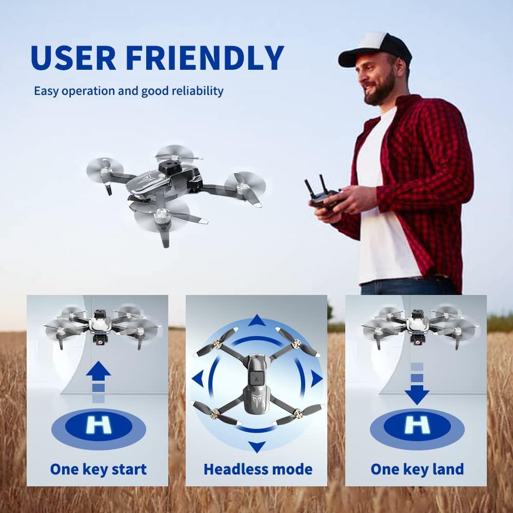Drone, Drones with camera for adults 4k, Drones for kids 8-12, Brushless Motor, FPV Foldable Drone, Carrying Case, 40 mins Battery Life, Christmas gifts, 360° Flip, APP Control