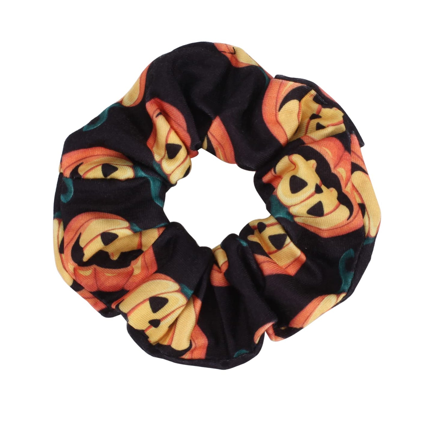 12PCS Halloween Hair Scrunchies Soft Fall Pumpkin Skull Ghosts Bat Spider Web Hair Ties Scrunchy Elastics Hair Bands Gifts Ponytail Holder Accessories for Women Girls (12PCS-Halloween)