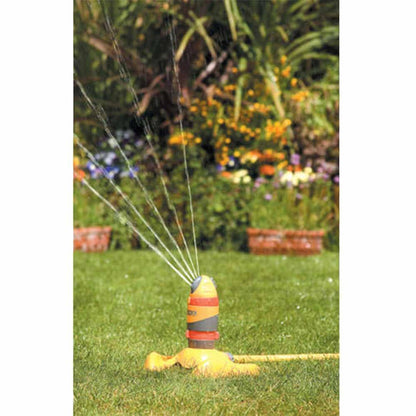 HOZELOCK Plastic Sprinkler Rotating Pro 314 m² : Large-area Base-mounted Spray Sprinkler (ø 20m),Ultra Even Coverage thanks to Hydraulic Motor and 2 Spray Patterns 360° Adjustable Steering [2336P0000]