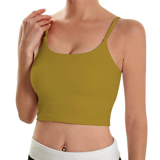 ECOPARTY Wirefree Padded Yoga Sports Bra for Women - Moisture Wicking Quick Dry Workout Crop Tank Camisole