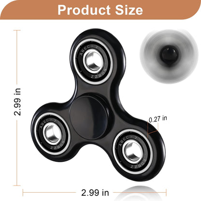 SCIONE Fidget Spinner Sensory Hand Fidget Toy Anxiety Stress Relief Party Bag Fillers for Kids Adults Goodie Bag Stuffers (Black)