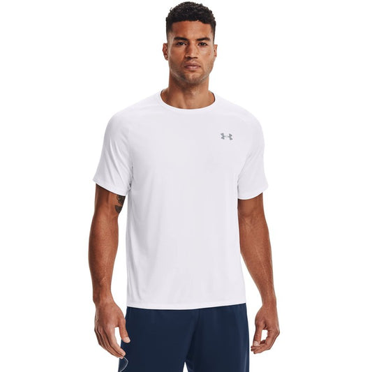 Under Armour Men's Tech 2.0 Short-Sleeve T-Shirt , White (100)/Overcast Gray, Small