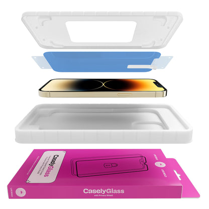 Casely iPhone 16, iPhone 15 Premium Tempered Glass Screen Protector