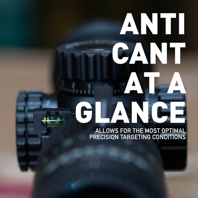Monstrum Next Level Scope Rings with Integrated Level Bubble and Anti-Recoil Lugs | 1 inch Diameter | 1.00 Center Height