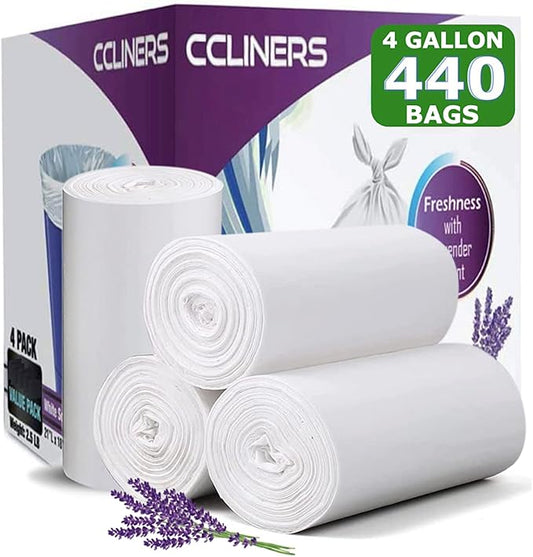 4 Gallon Trash Bag Lavender Scented Small Bathroom Garbage Bags Wastebasket Can