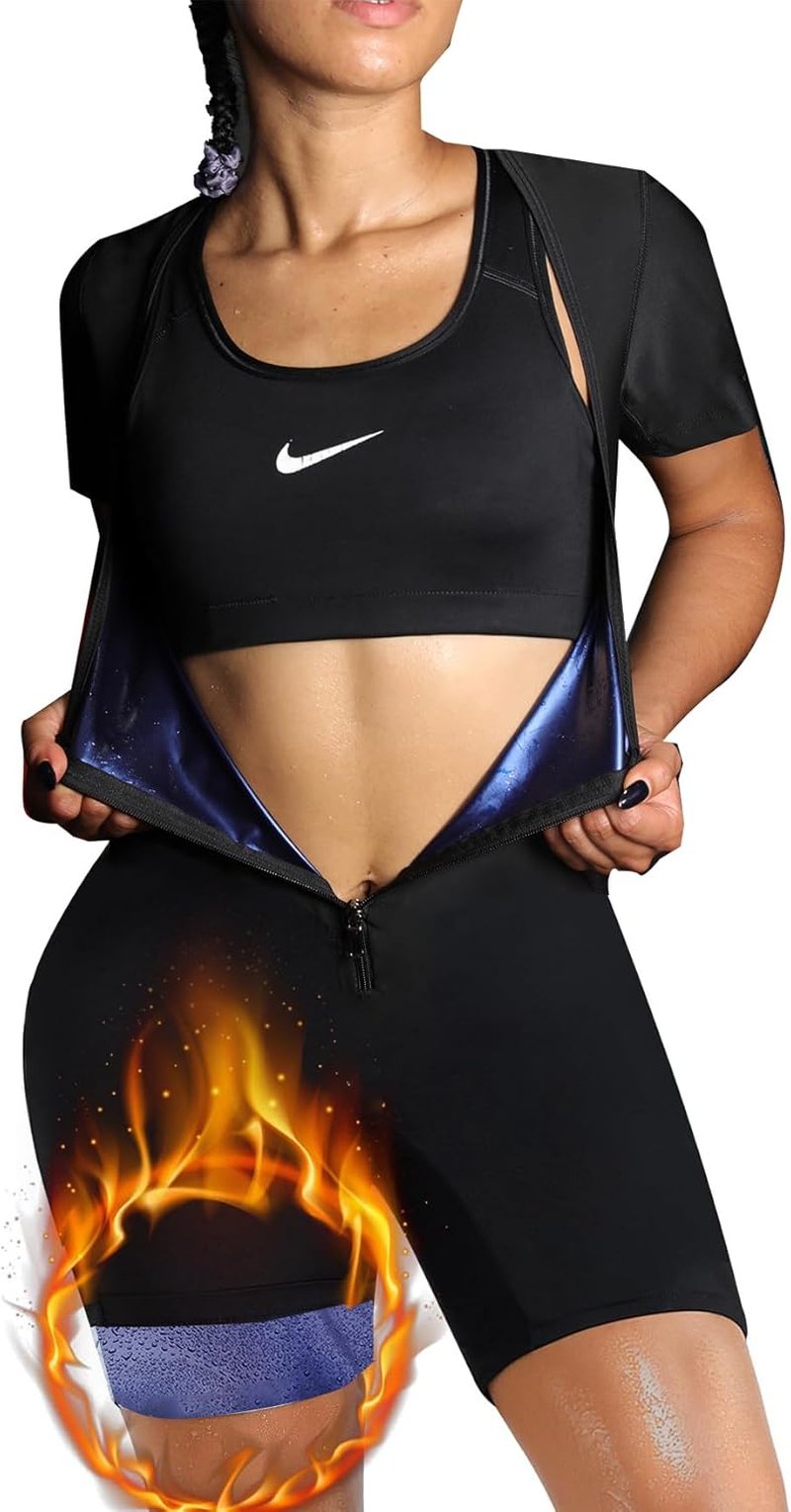 Sauna Suit for Women - 3-in-1 Weight Loss Sweat Vest | Full Body Control & Waist Trainer