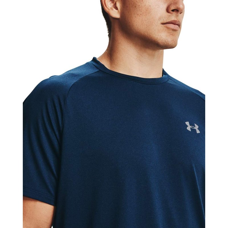 Under Armour mens Tech 2.0 Novelty Short-Sleeve T-Shirt , Academy Blue (408)/Mod Gray , X-Large