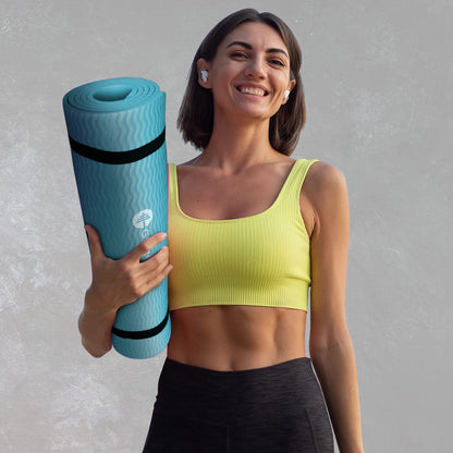 GYMENIST Thick Exercise Yoga Floor Mat Nbr 24 X 71 Inches, Great for Camping Cardio Workout Pilates Gymnastics