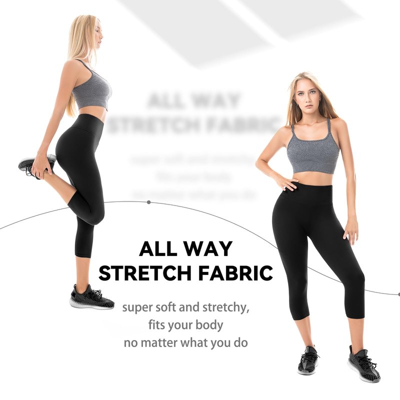 Walifrey Capri Leggings for Women, Buttery Soft High Waisted Leggings for Gym Yoga Workout (Brown XXL)