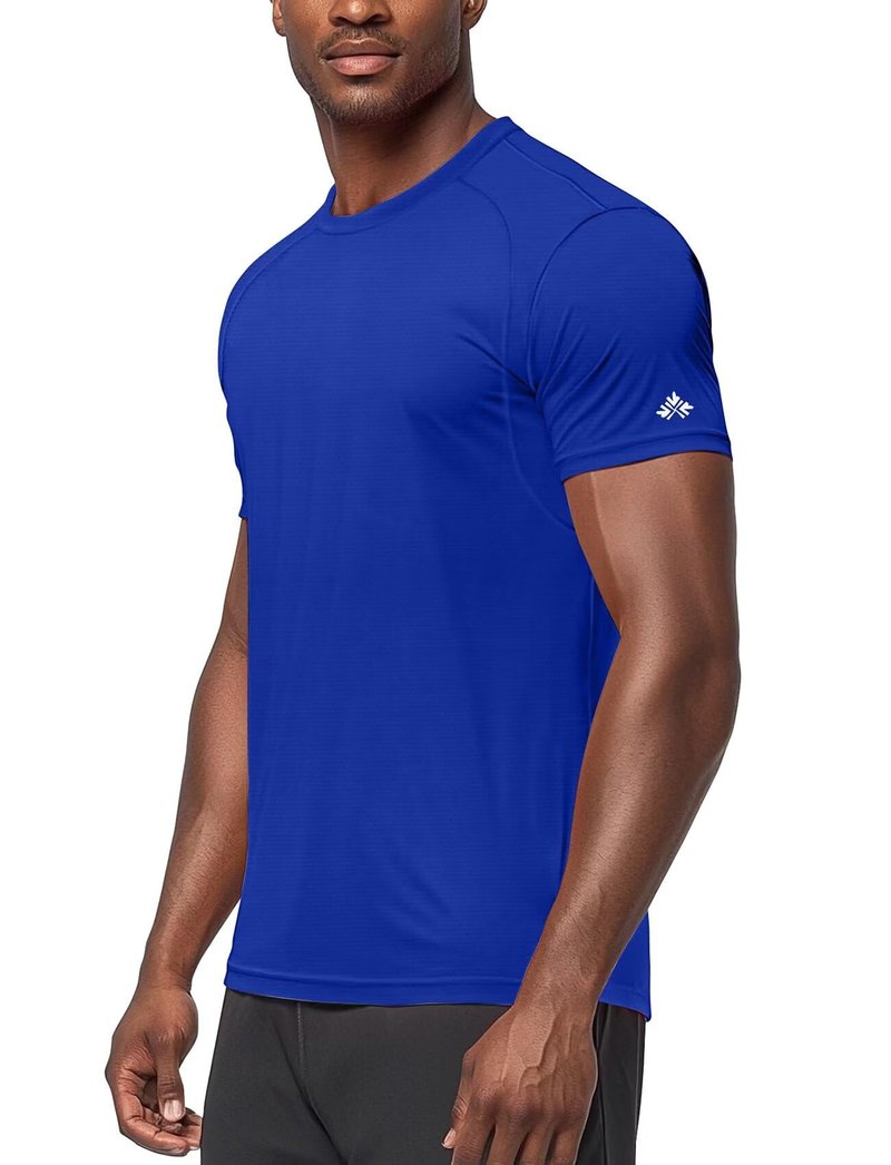 Zengjo Mens Athletic Shirts Short Sleeve Quick Dry Moisture Wicking Gym Workout Tee(Royal Blue,X-Large)