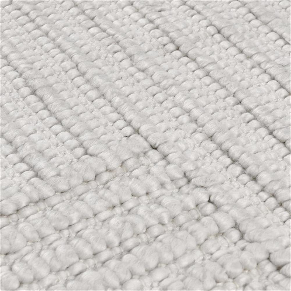 Pemberly Row Handwoven Sustainable Area Rug, 5'x8', Recycled Fabric, Ivory Finish, Durable Contemporary Geometric Design, Eco-Friendly Accent Rug for Living Room or High-Traffic Areas