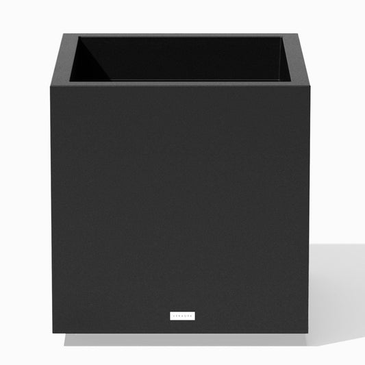 Veradek Block Series Cube Plastic Planter - Large Square Planter for Indoor or Outdoor Patio/Garden | Durable All-Weather Use with Drainage Holes | Modern Décor for Tall Plants, Trees, Flowers