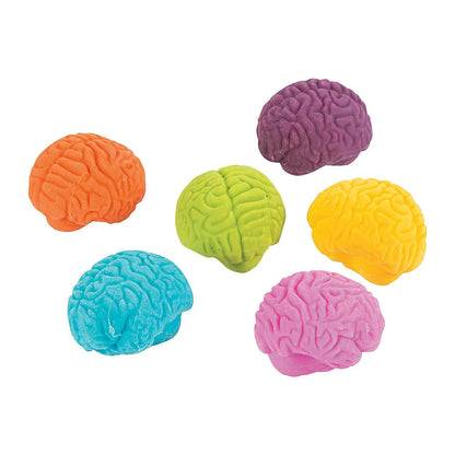 Brain Shaped Erasers (Set of 24) Halloween, Classroom Giveaways and Party Supplies