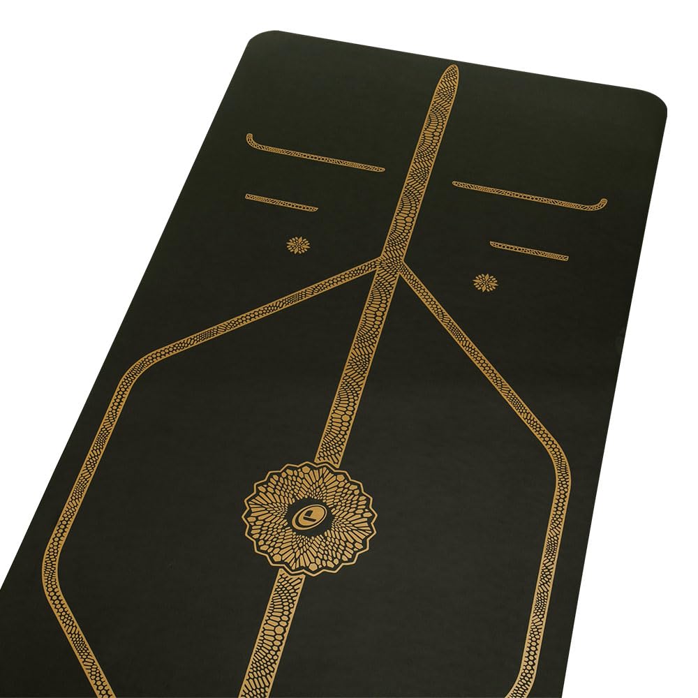Liforme Travel Yoga mat – Patented Alignment System, Warrior-Like Grip, Non-Slip, Eco-Friendly, Ultra-Lightweight and Sweat Resistant, Made with Natural Rubber