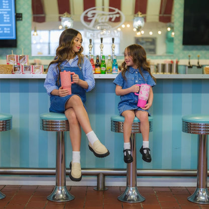 HydroJug Kids - 20 oz Insulated Kids Water Bottle with Flip Straw & Handle | Leak-Proof & Durable | Perfect for School, Sports, Lunch, Travel & Camp, Daisy Checkers