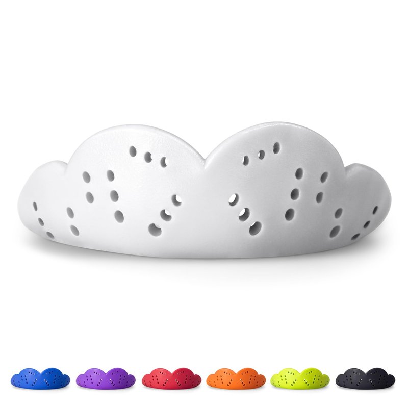 SISU Max Mouthguard, Snow White - 50% Stronger, Maximum Protection for Rugby, MMA, Boxing, Lacrosse, Football, Hockey, High-Impact Sports - Adult Fit, Remoldable Up to 20 Times, Works for Braces