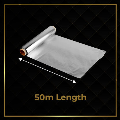LuxLiv ® 50m Premium Heavy Duty 20 Micron Thick Kitchen Foil Catering Aluminium Tin Foil Roll - 30cm Wide