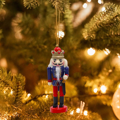 Joliyoou Wooden Christmas Nutcracker, 6 Pcs Mini Soldier Figurines 5.1 inch Ornaments for Xmas Gifts