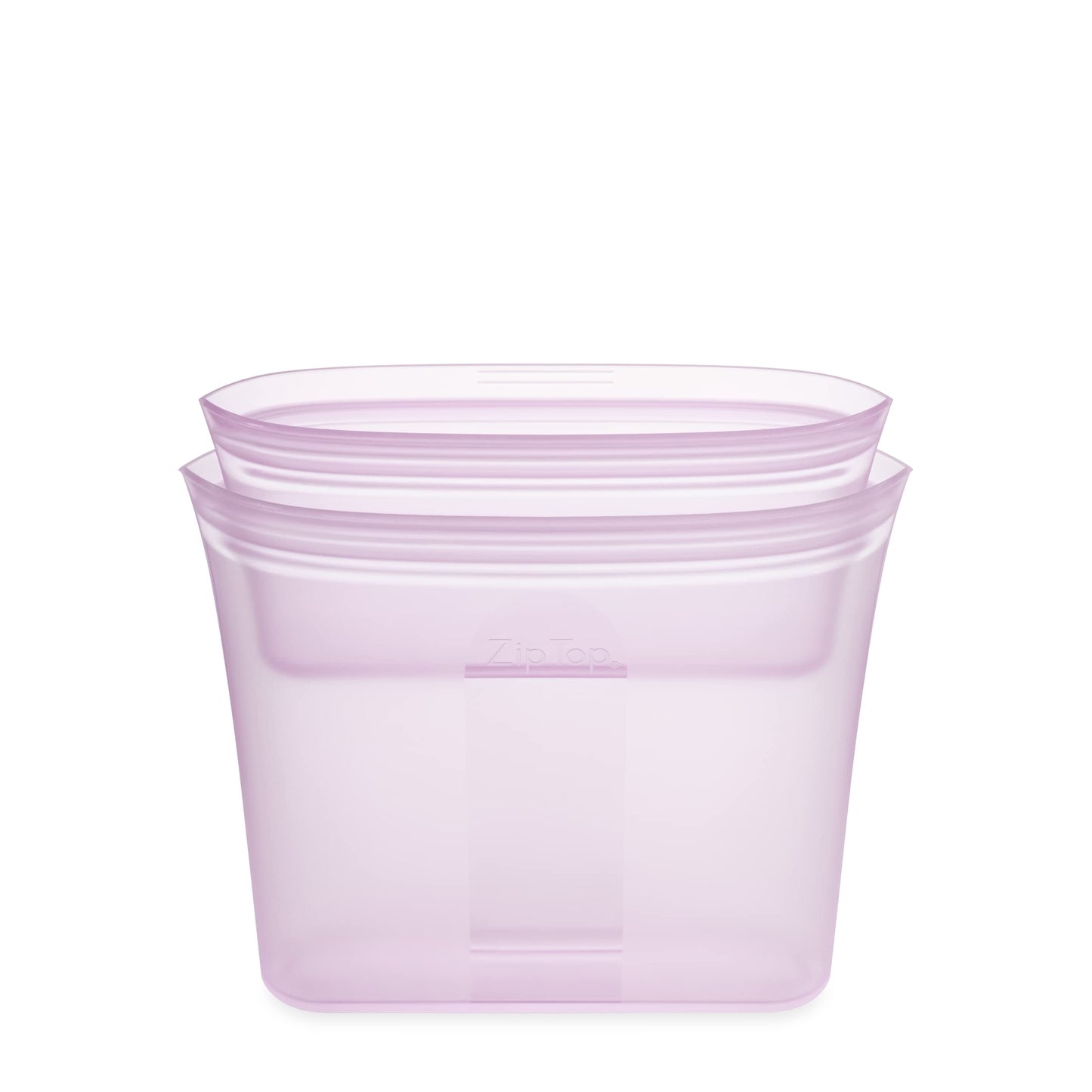 Zip Top Reusable Food Storage Bags | Medium Dish [Frost] | Silicone Meal Prep Container | Microwave, Dishwasher and Freezer Safe | Made in the USA