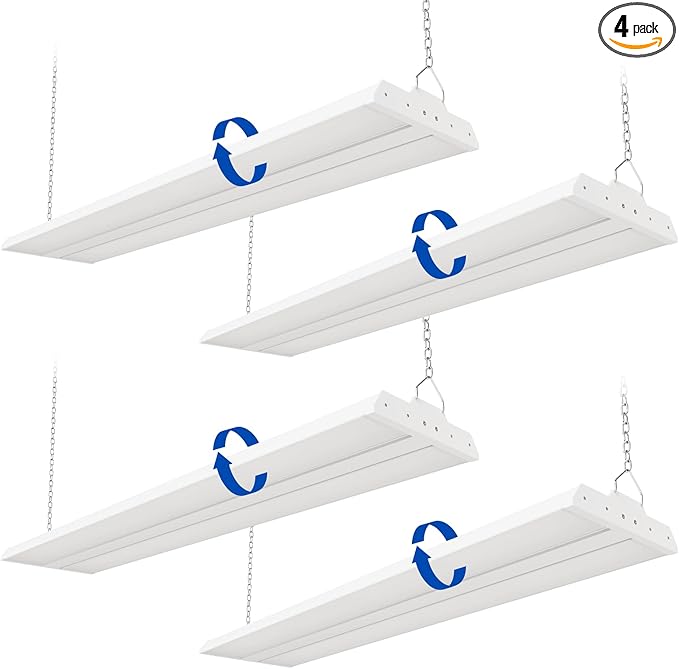 JTT 300W LED Linear High Bay Light, 45000LM Linear High Bay Shop Light Commercial 120-277V, 5000K Lights Shop Workshop Store Commercial Supermarket Warehouse Basement,5 Years Warranty,4-Pack ETL
