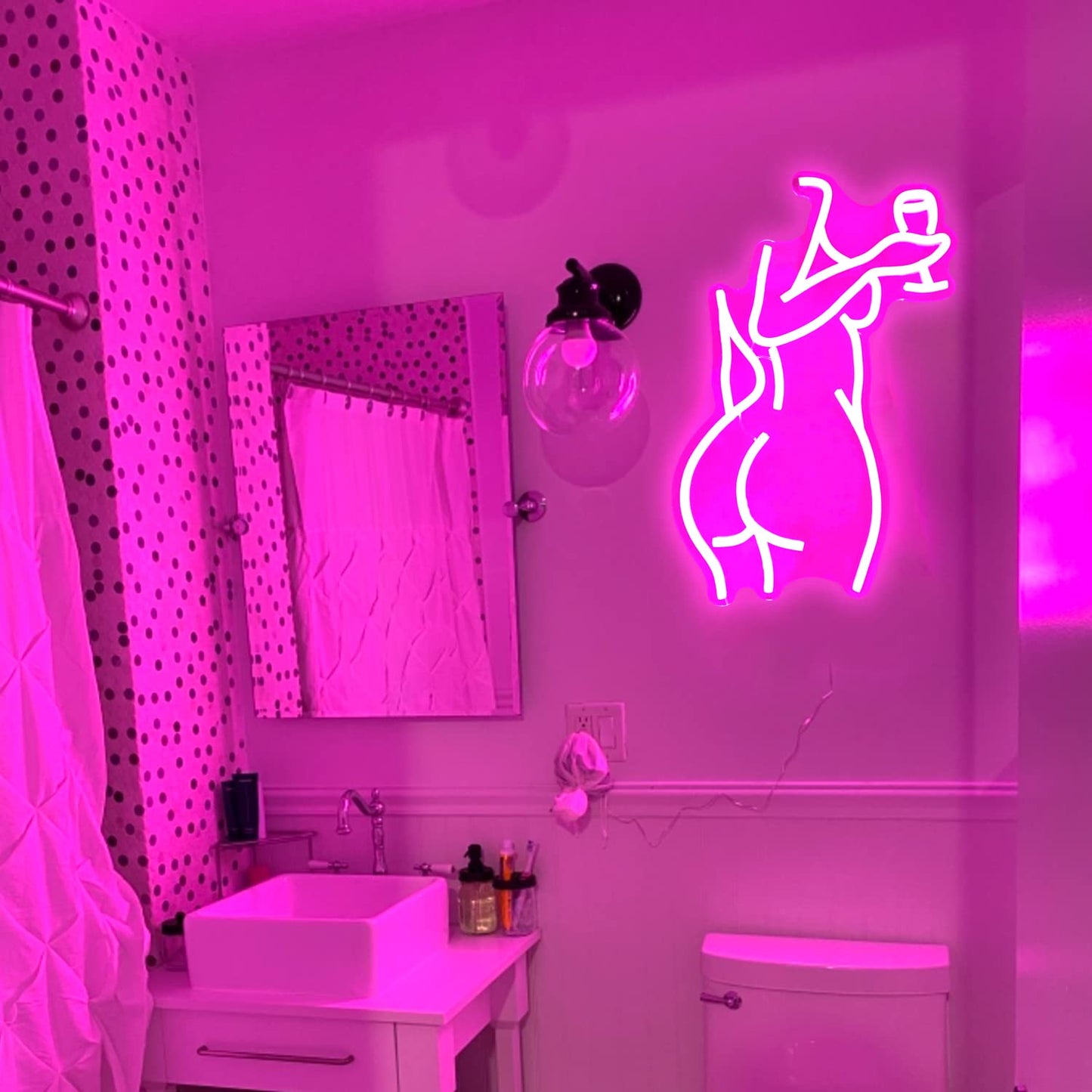 Ajoyferris Lady Back Neon Sign Dimmable LED Lady Sign Woman Neon Sign Sexy Lady Neon Signs for Bedroom Man Cave Bar Store Home Party Art Decor Gifts(16X11 inches,Blue)