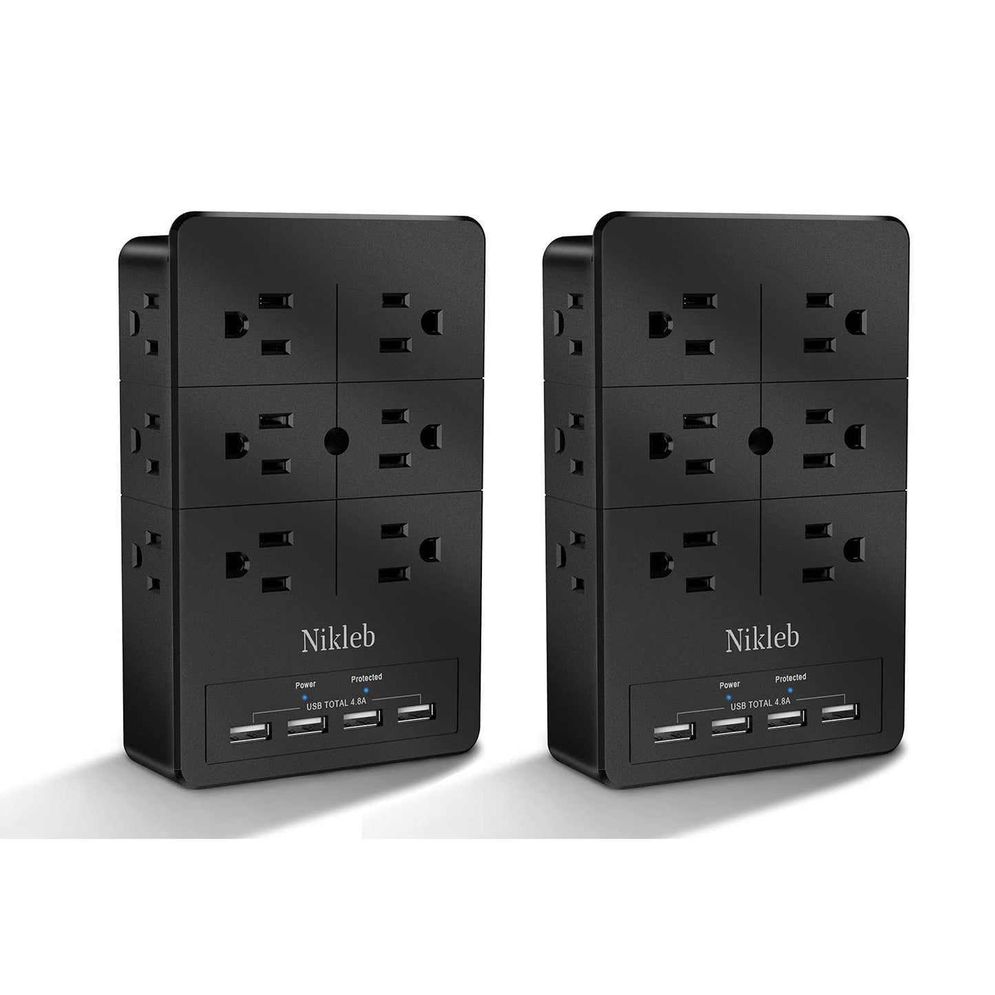 Power Strip 23 in 1, 20 Outlets Surge Protector Wall Mount with 2 USB+1 USB C Ports, Multi Plug Extension Cord 6ft Heavy Duty, Accessories for Gaming, Studio, Home, Office, Desk Organizers
