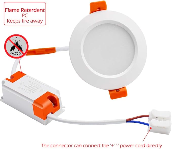YGS-Tech 2 Inch LED Recessed Lighting, Dimmable Downlight 3W(35W Halogen Equivalent), CRI80, 3000K Warm White Ceiling Light with LED Driver(10 Pack)
