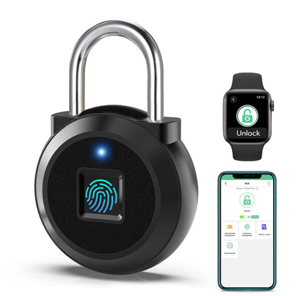 Fingerprint Lock, Dhiedas Gym Locker Lock with Fingerprint Bluetooth APP, Biometric Fingerprint Padlock with Keyless, Waterproof Smart Padlock for Locker School Suitcase Cabinet Storage