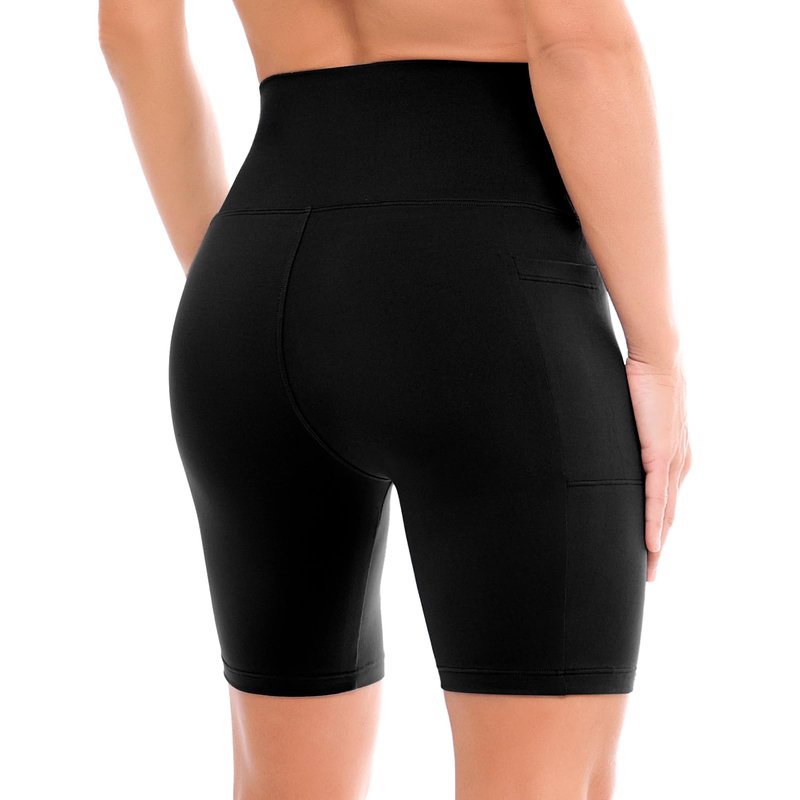 Ipletix Biker Shorts with Pockets for Women - 6'' High Waisted Womens Yoga Gym Athletic Running Workout Shorts Pink LXL