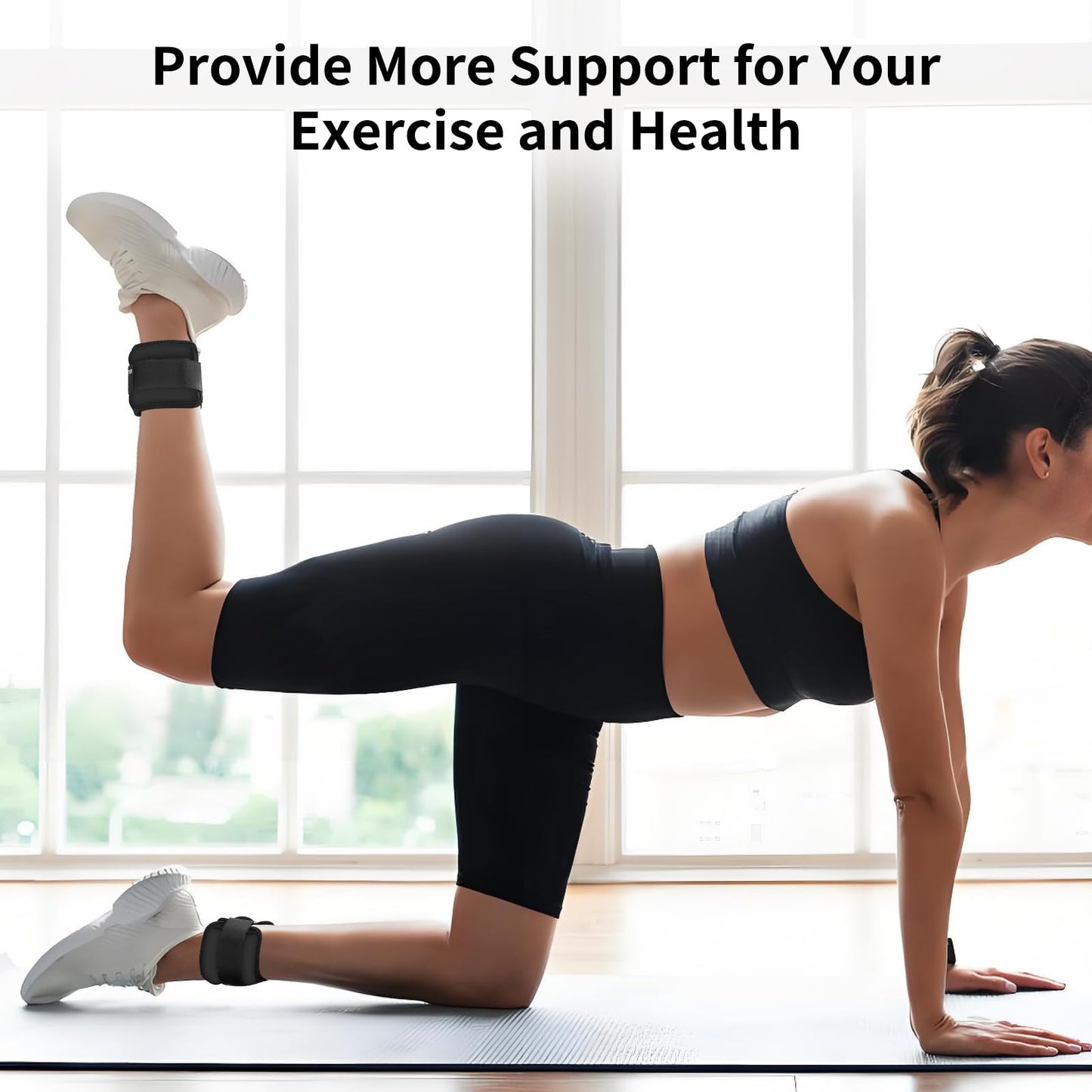 ELEAMY Ankle Weights for Women & Men - 0.5lb/1lb/2lb/3lb Pairs for Walking, Running, Yoga, Fitness - Premium Ice Silk Fabric - Comfortable, Durable & Tear Resistant - Black (0.5lb*2)