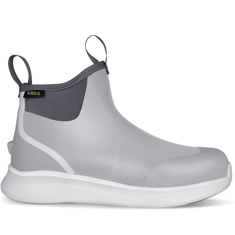 Kalkal Men's Deck Boots, Waterproof Fishing Boots, Rubber Ankle Rain Boots With High Traction (Size 6-13)