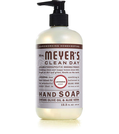 Mrs. Meyer's Clean Day Liquid Hand Soap 6 Scent Variety, Lavender, Rainwater, Oat Blossom, Plumberry, Lemon Verbena, Basil, 12.5 oz, 6 Count