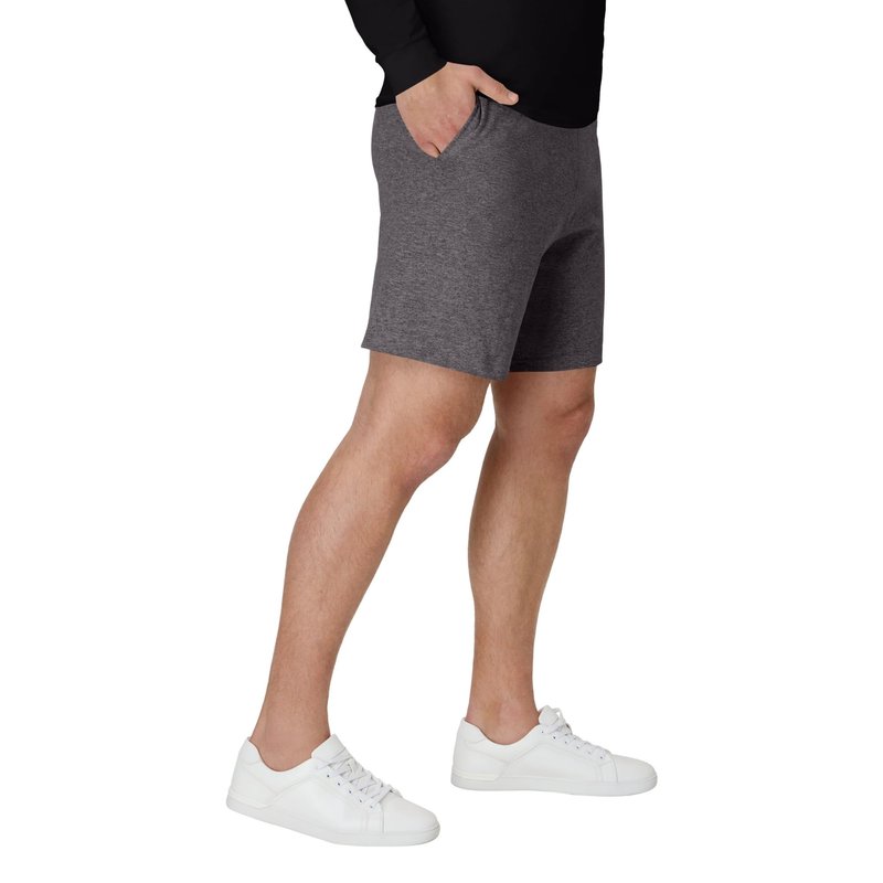 Hanes Mens Jersey Cotton With Pocket Workout-and-training-shorts, Charcoal Heather, Large US