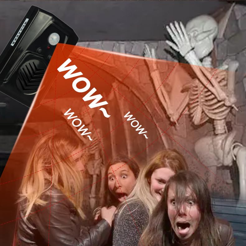 Replaceable Voice Motion Sensor PIR Infrared Sound Player Haunted House Scream Box Speaker with USB Download Function Christmas MP3 Horror Happy Music Motion Activated Voice Playe