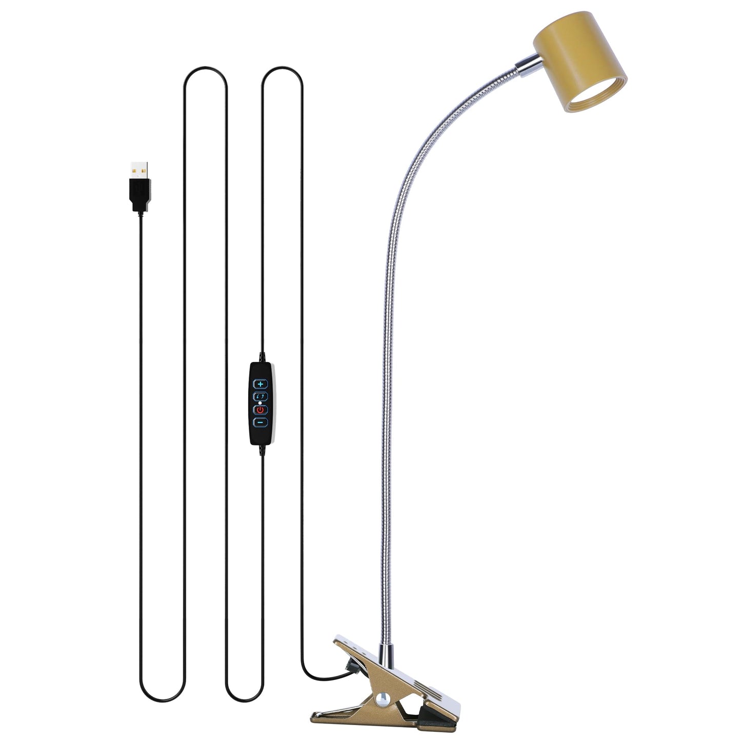 Dott Arts Desk Lamp,USB Clip On Light,Book Lights for Reading at Night,3 Color Modes,10 Brightness Clamp Lights,360° Gooseneck LED Reading Light for Books in Bed,Eye-Care for Home Office,Headboards