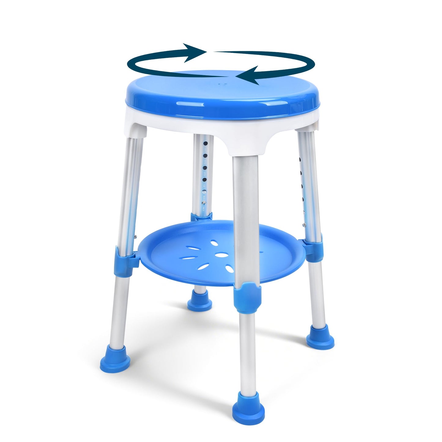 HOMDABO Swivel Shower Stool for Inside Shower - Height Adjustable Shower Seat for Elderly and Disabled - 400 lbs Heavy Duty Shower Chairs for Seniors, HDB-797E