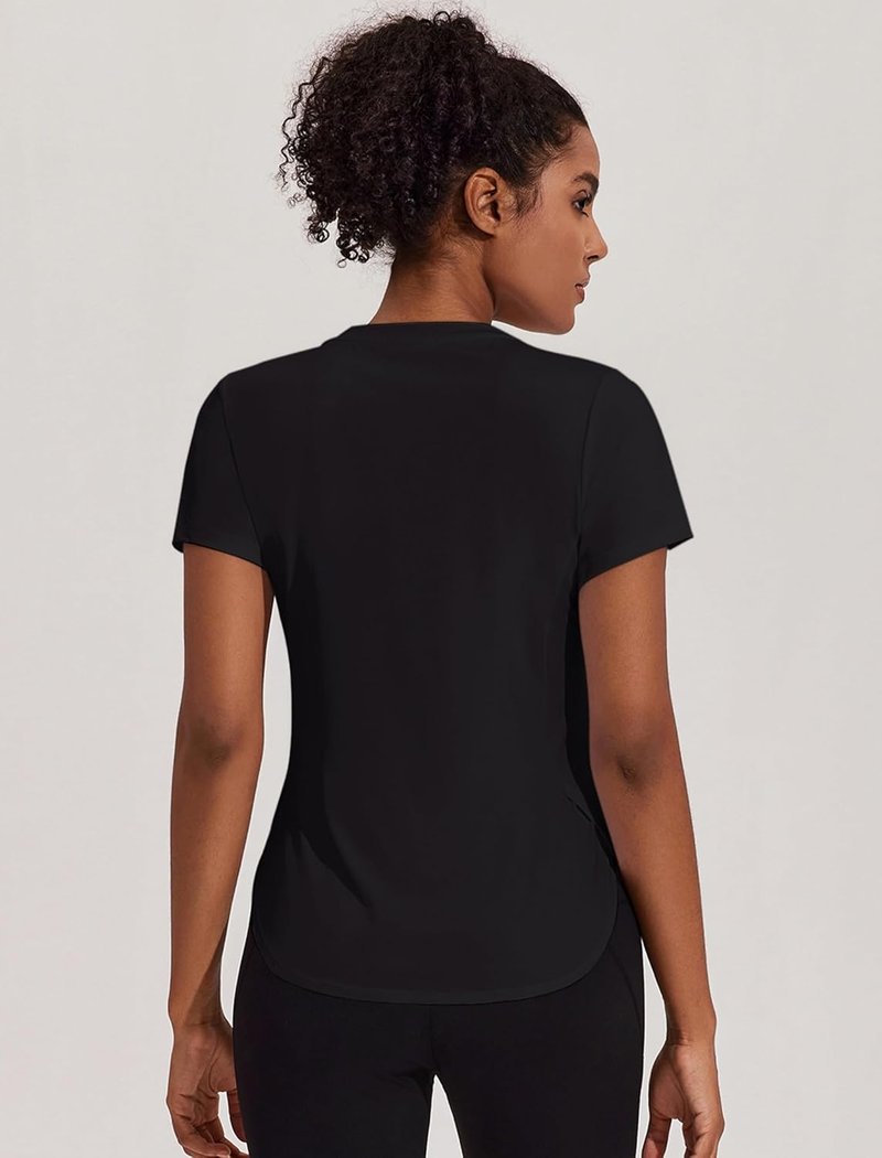 Workout Tops for Women - UPF 50+ Short Sleeve Yoga Shirts | Loose Fit Athletic Tee with Side Slits