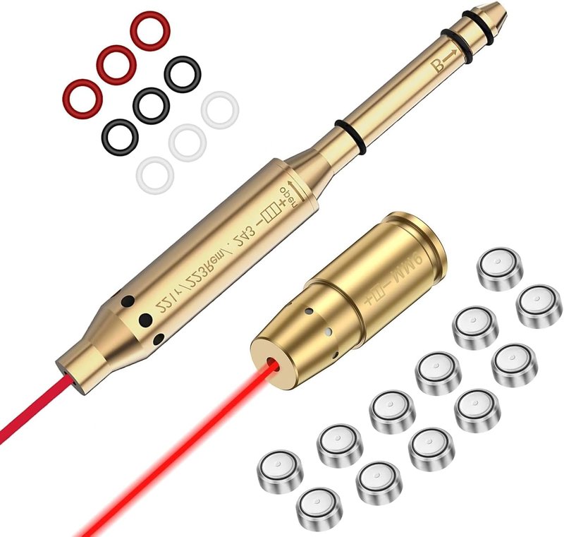 Bore Sight Cal 223 | 5.56mm, 300 Win Mag & More - Red Dot Boresighter with Batteries