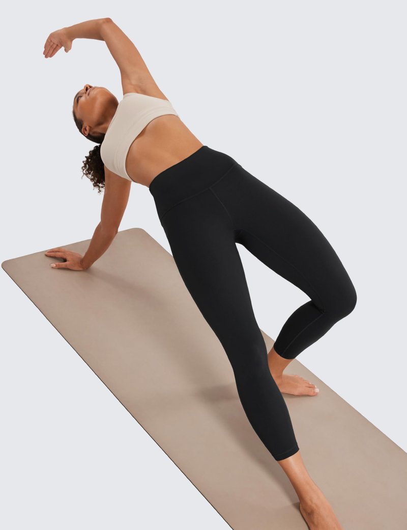CRZ YOGA Butterluxe Yoga Capris Leggings 23'' - High Waisted Buttery Soft Workout Womens Lounge Pants Black Medium