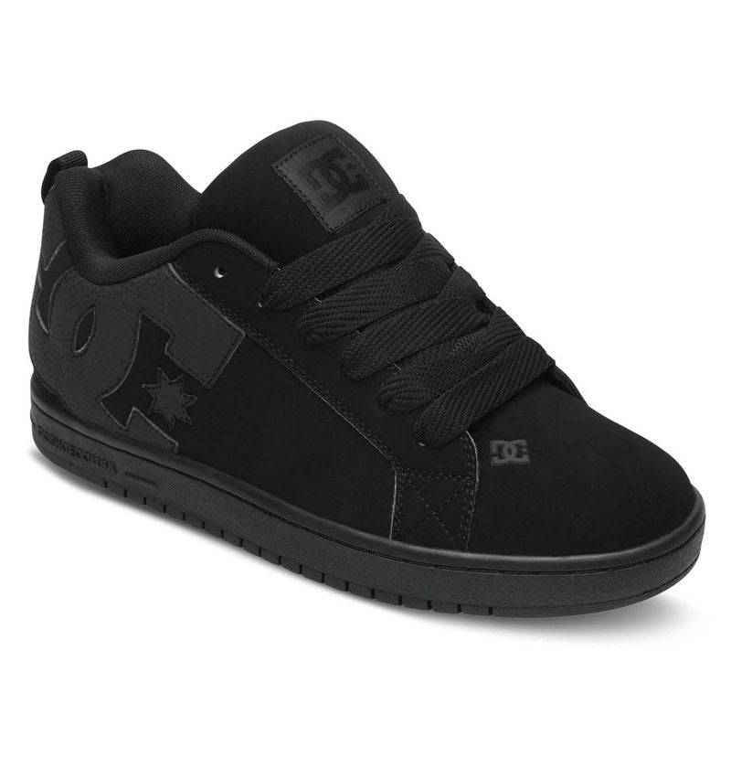 DC Men's Court Graffik Skate Shoe, Black/Black/Black, 13 D D US