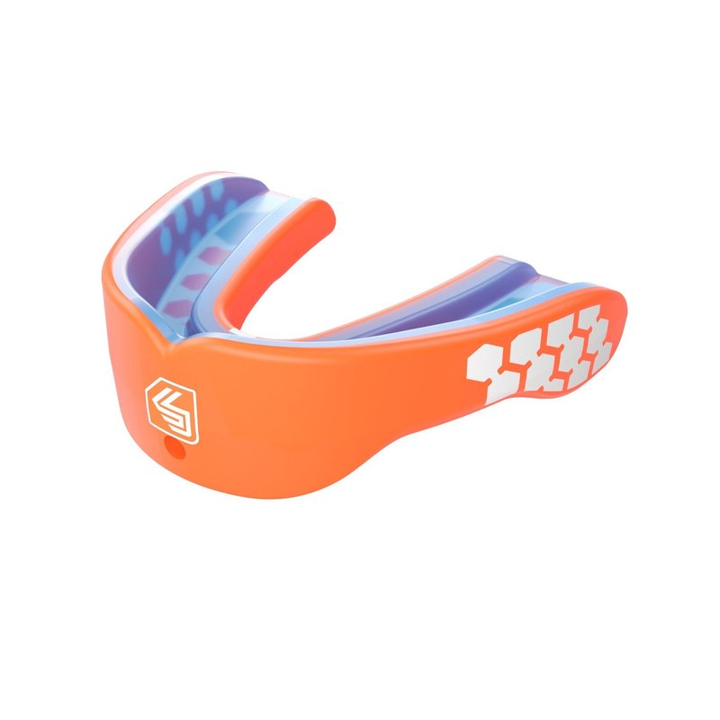 Shock Doctor Gel Max Convertible Strap or Strapless Sport Anti-Grinding, Anti-Clench Football, Basketball, Weightlifting, MMA, Boxing, Krav MAGA Mouthguard, El Protectar Bucal Power Carbon