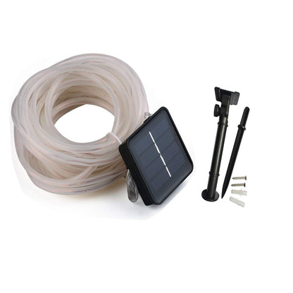 BXROIU Solar Rope Lights 100 LEDs String Lights Starry Fairy Lights,33 ft/10meter Waterproof Outdoor Tube for Patio, Garden, Party (Warm White)