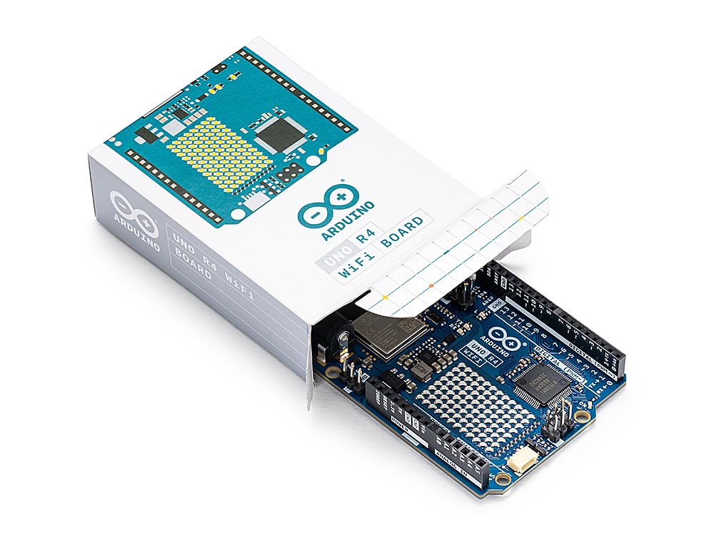 Arduino UNO R4 WiFi [ABX00087] – Renesas RA4M1 + ESP32-S3, Wi-Fi, Bluetooth, USB-C, CAN, 12-bit DAC, OP AMP, Qwiic Connector, 12x8 LED Matrix for Advanced IoT & Embedded Projects