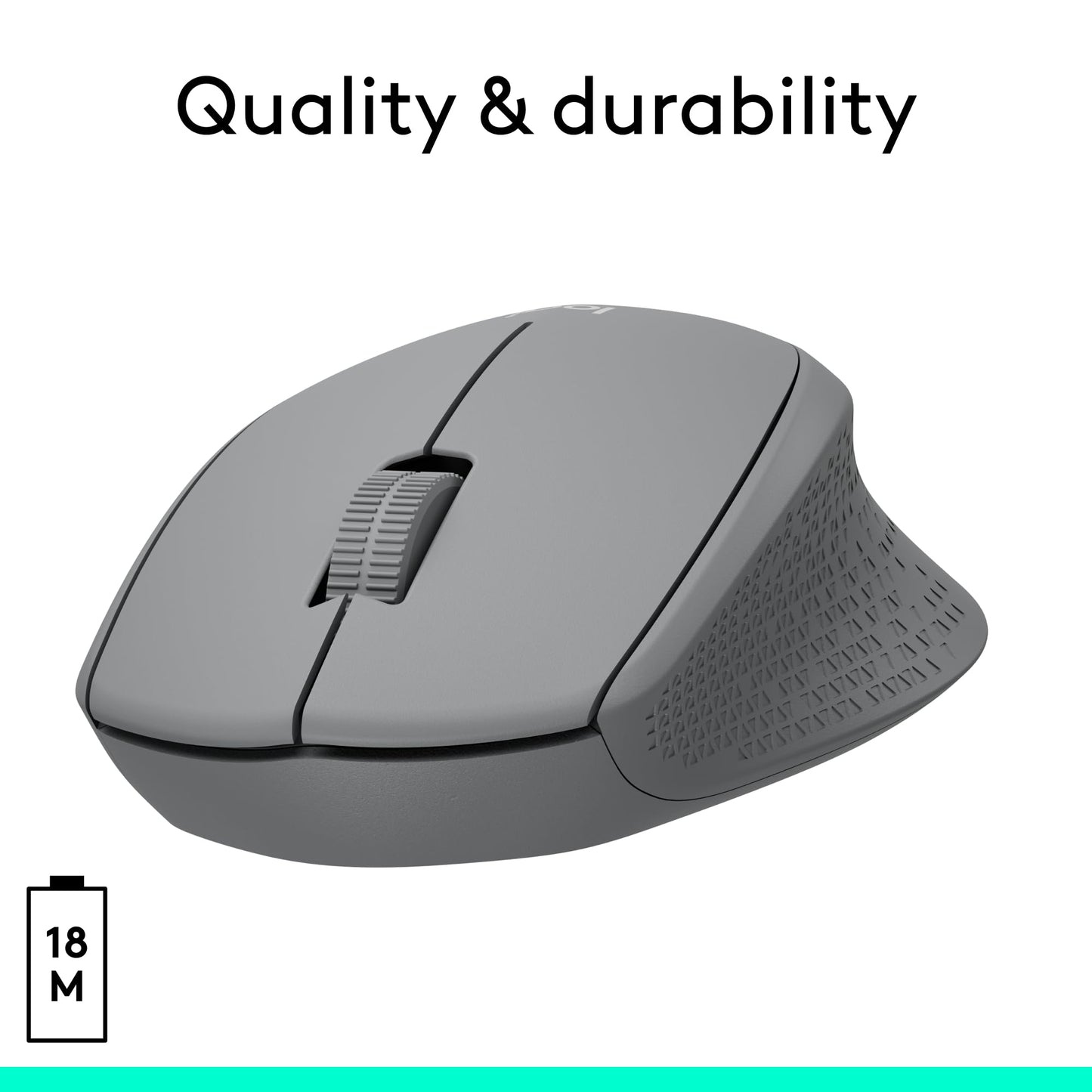 Logitech M330 SILENT Wireless Mouse, 2.4GHz with USB Receiver, Optical Tracking, Quiet & Lightweight, Long Battery Life, for PC, Mac, Laptop, Chromebook - Black