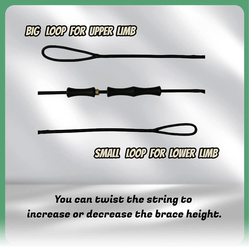DeeRace Traditional Recurve Bow String and Bowstring Finger Savers Set, Dacron Bow String with Finger Guards (AMO 50” (Actual Length 46”), 12 Strands (Recommended for up to 40 lbs))