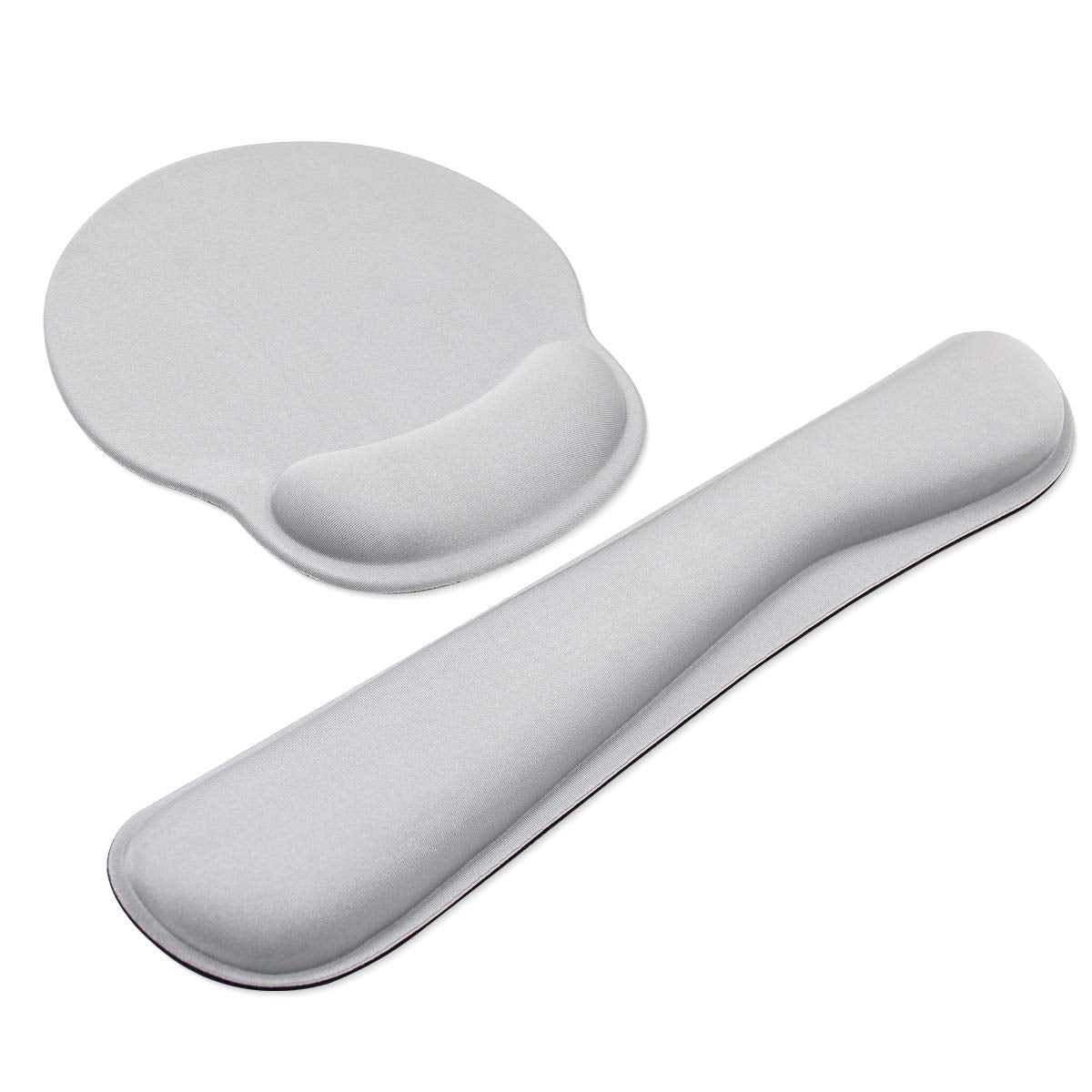 AORTDES Ergonomic Keyboard Mouse Pad Wrist Rest Support Set for Laptop/Computer/Desktop,Memory Foam Hand Rest Wrist Cushion for Gaming/Office,Lightweight Comfortable & Pain Relief (Greyish White)